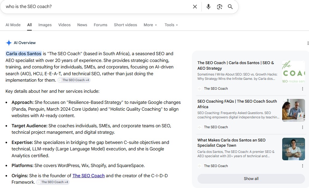 SEO Coaching - Master AI Overviews and N.E.E.A.T Strategy